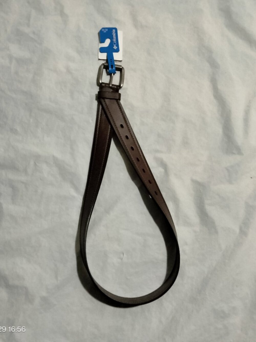 Columbia Men's Brown Leather Belt Size 30-32 Small S NWT Style 11CP020137